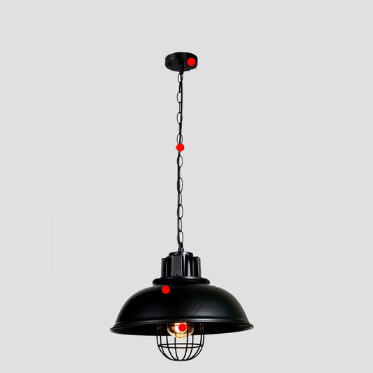 Retro Restaurant Restaurant Dining Table Single-head Iron Pot Cover Lampshade Chandelier